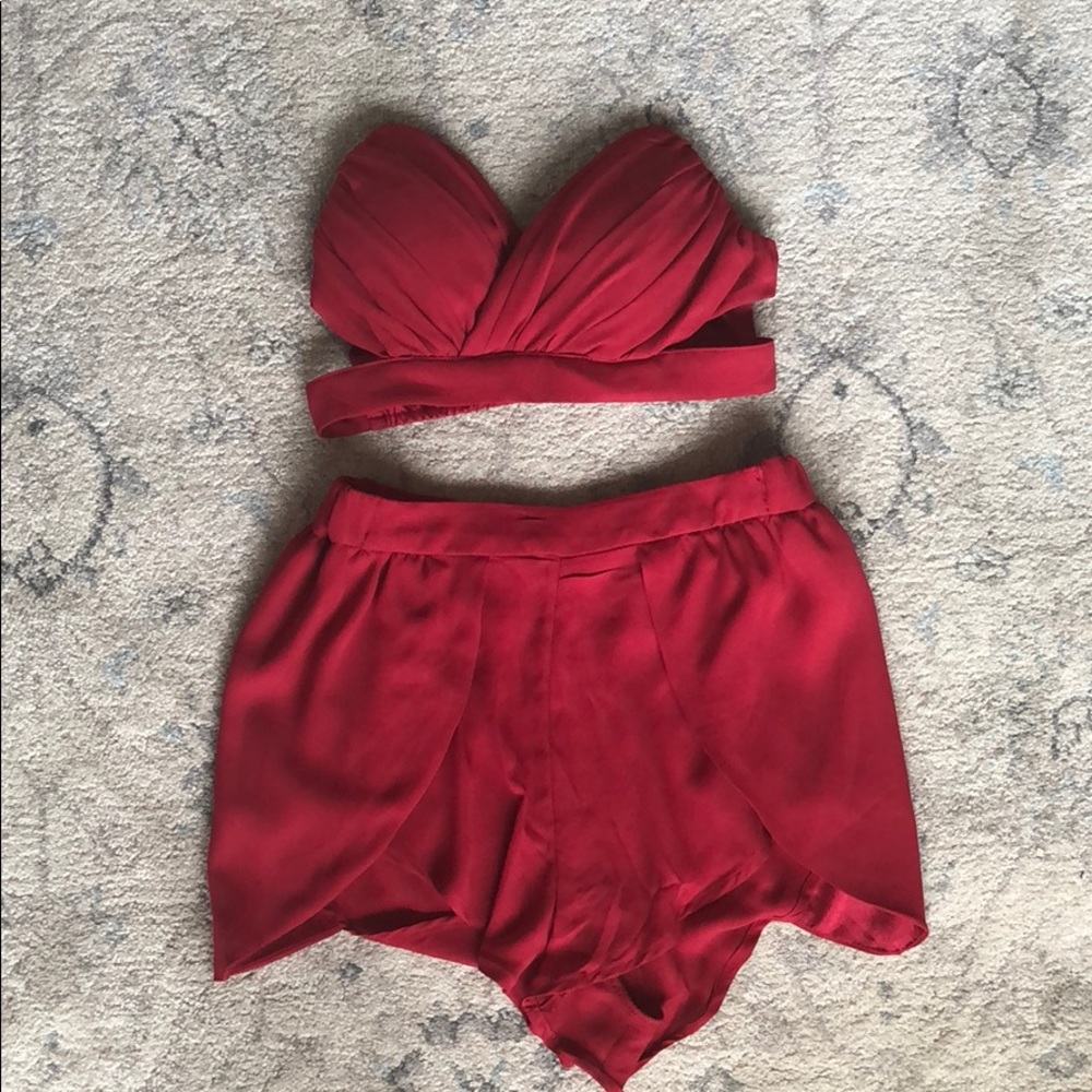 Red two-piece set